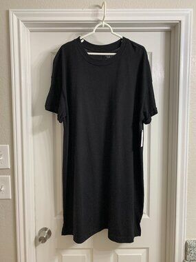 Time and Tru Women's Black T-Shirt Dress, Size XXL (NWT)